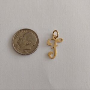 90's Goldbond Initial 'F' Pendant
